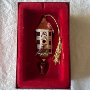 Lenox Winter Greetings Birdhouse Ornament, excellent condition in original box